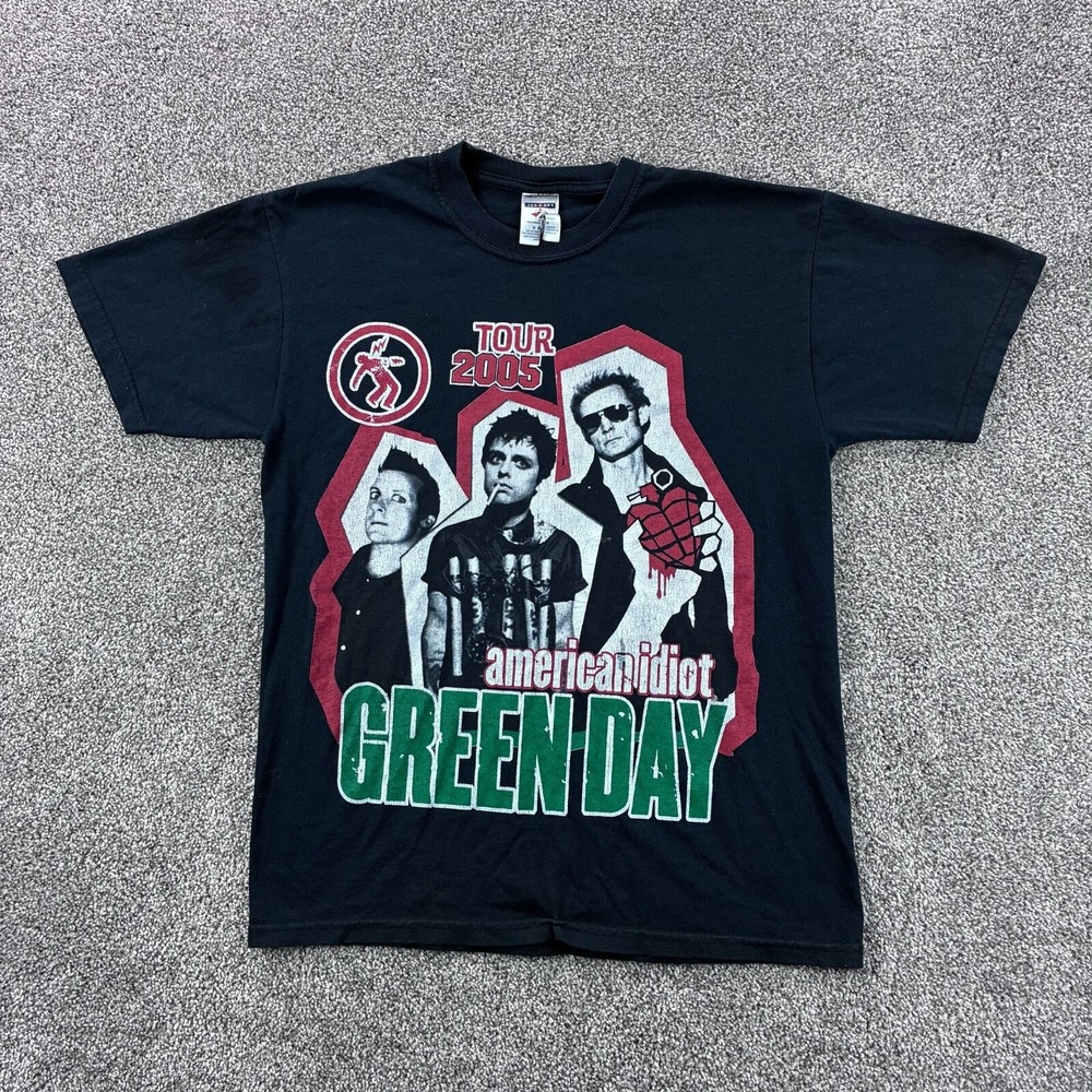 Vintage Y2K  Green Day American Idiot Shirt Mens M 2005 Tour Parking Lot Bootleg